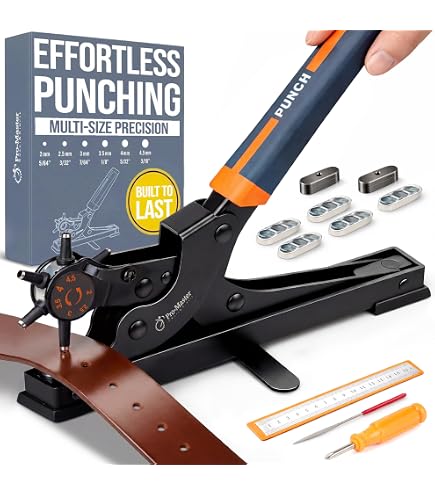 Amazon.com: SE Heavy Duty Revolving Leather Punch with Comfort